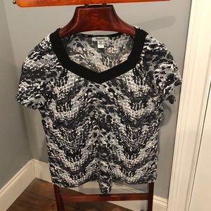 FINAL PRICE Black camo dressy blouse (Hampshire studios)